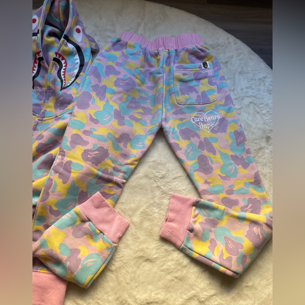 Bape Kids Pastel Camo Shark Hoodie set - Pink, Lavender, Yellow, Mint - Picture 2 of 10